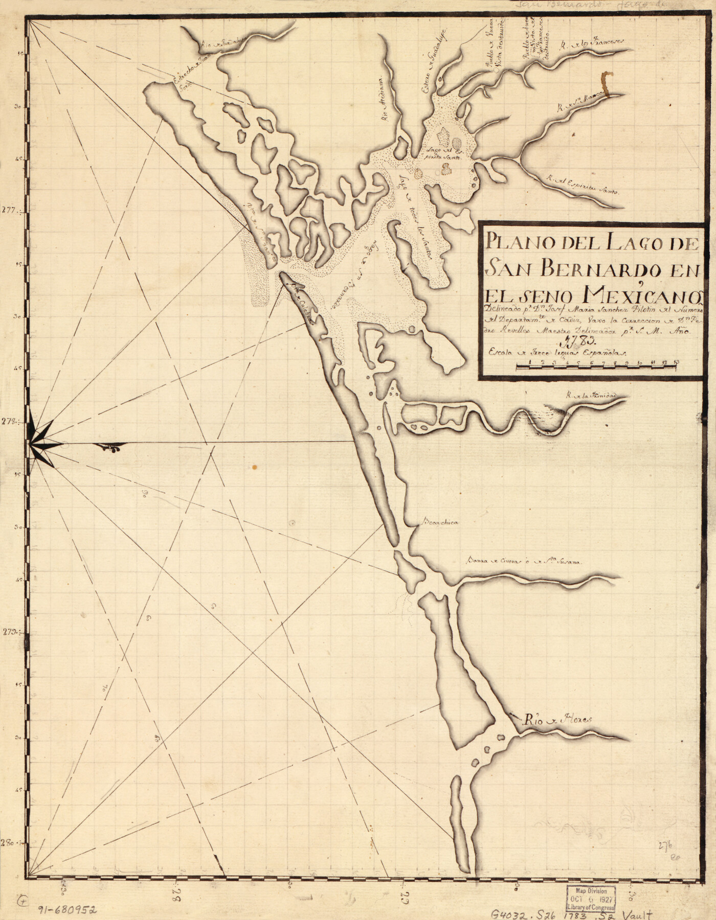 93615, Plano del Lago de San Bernardo en el Seno Mexicano, Library of Congress