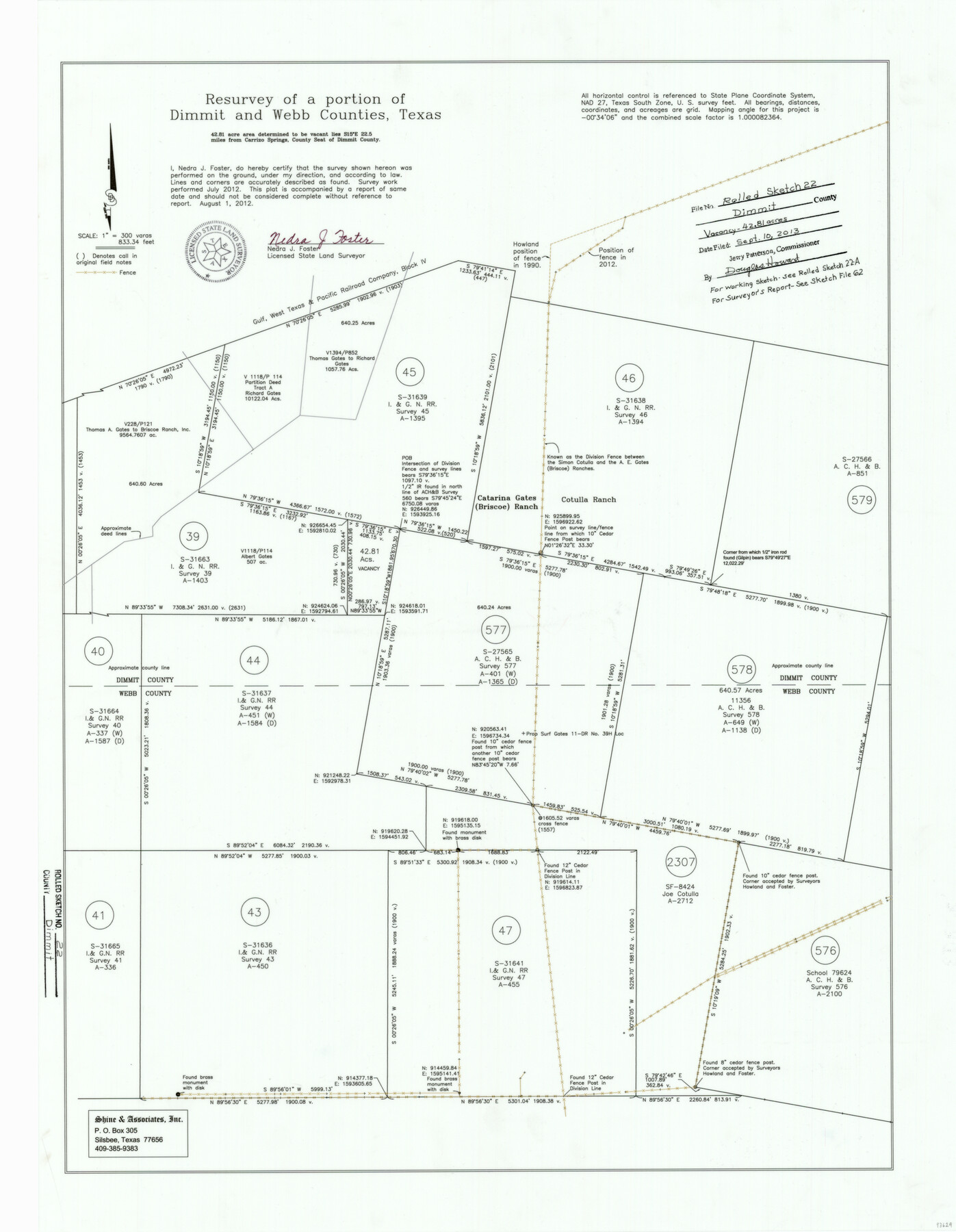 93629, Dimmit County Rolled Sketch 22, General Map Collection