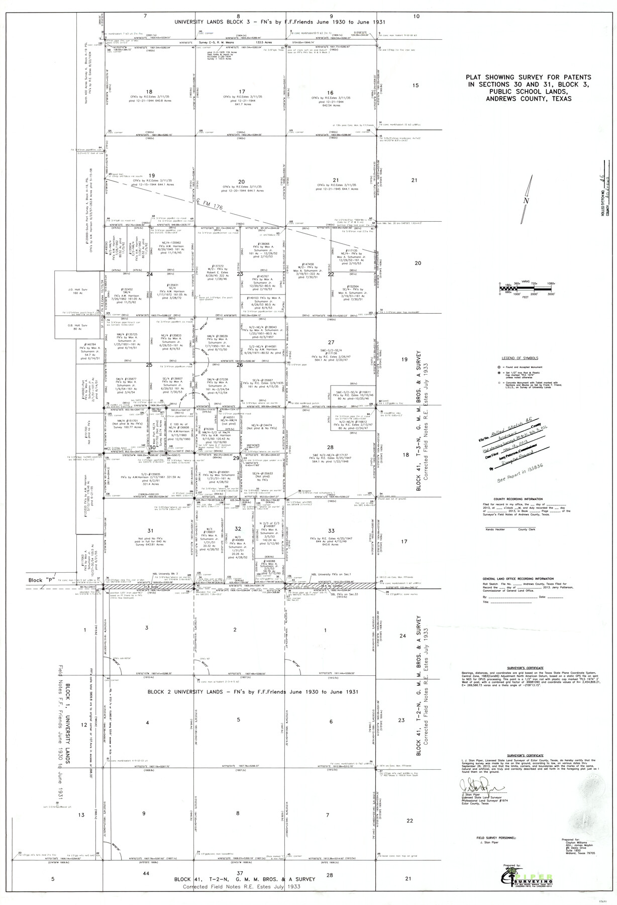 93641, Andrews County Rolled Sketch 46, General Map Collection