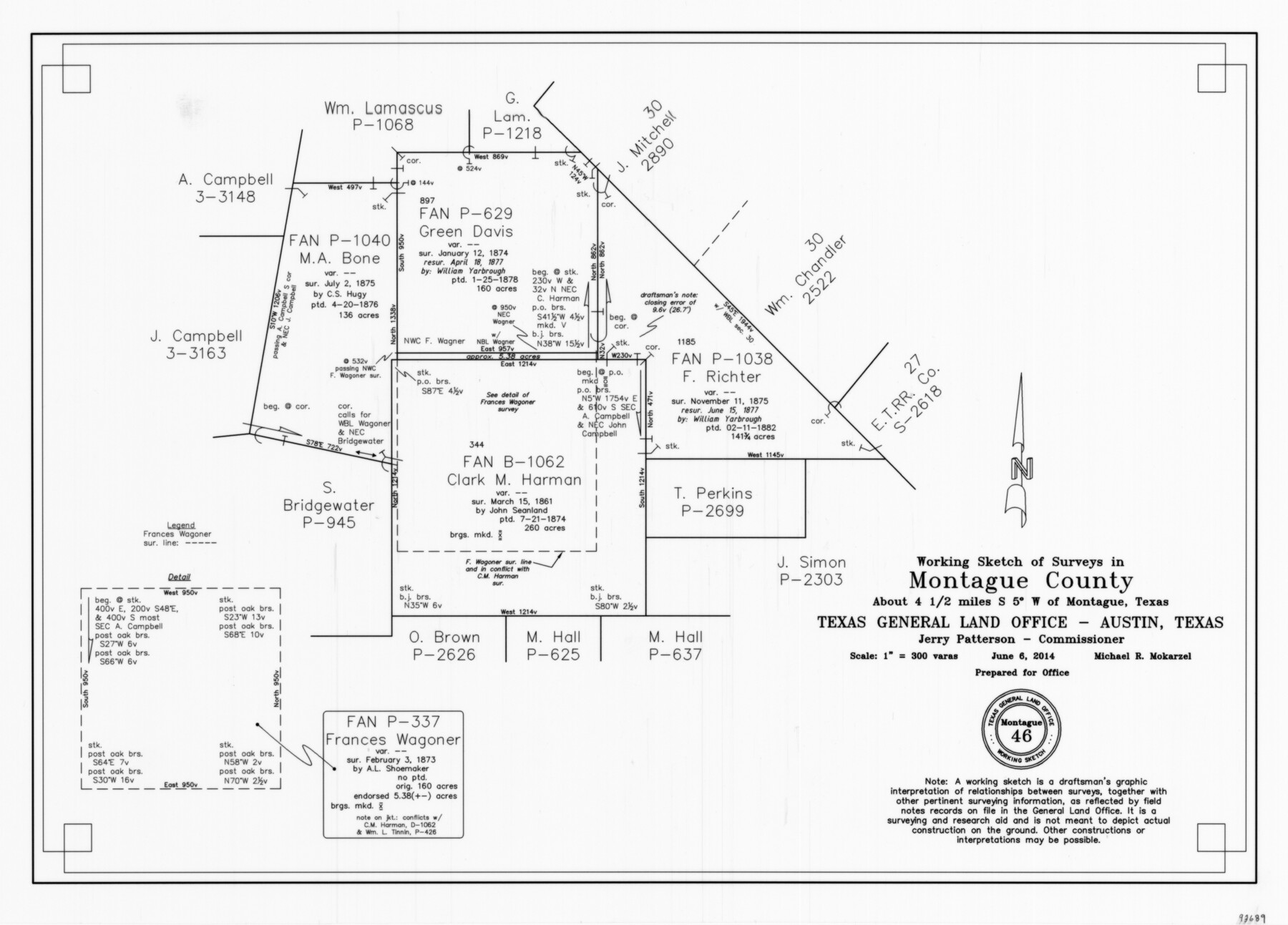 93689, Montague County Working Sketch 46, General Map Collection