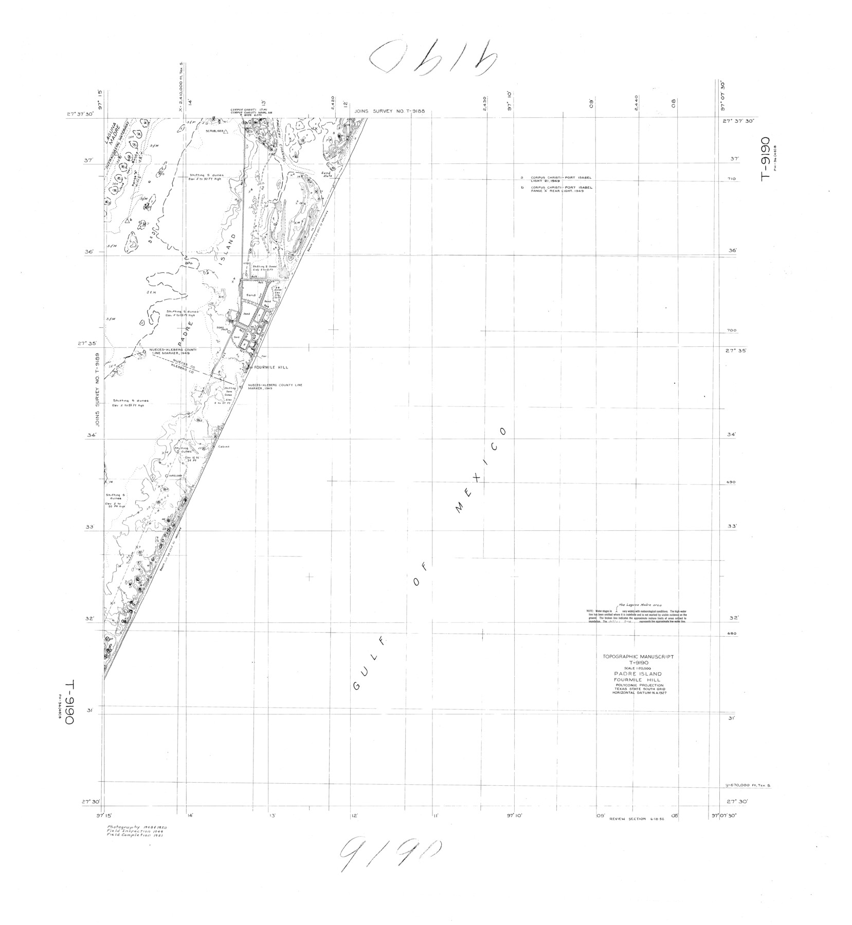 9370, Kleberg County Rolled Sketch 10-8, General Map Collection