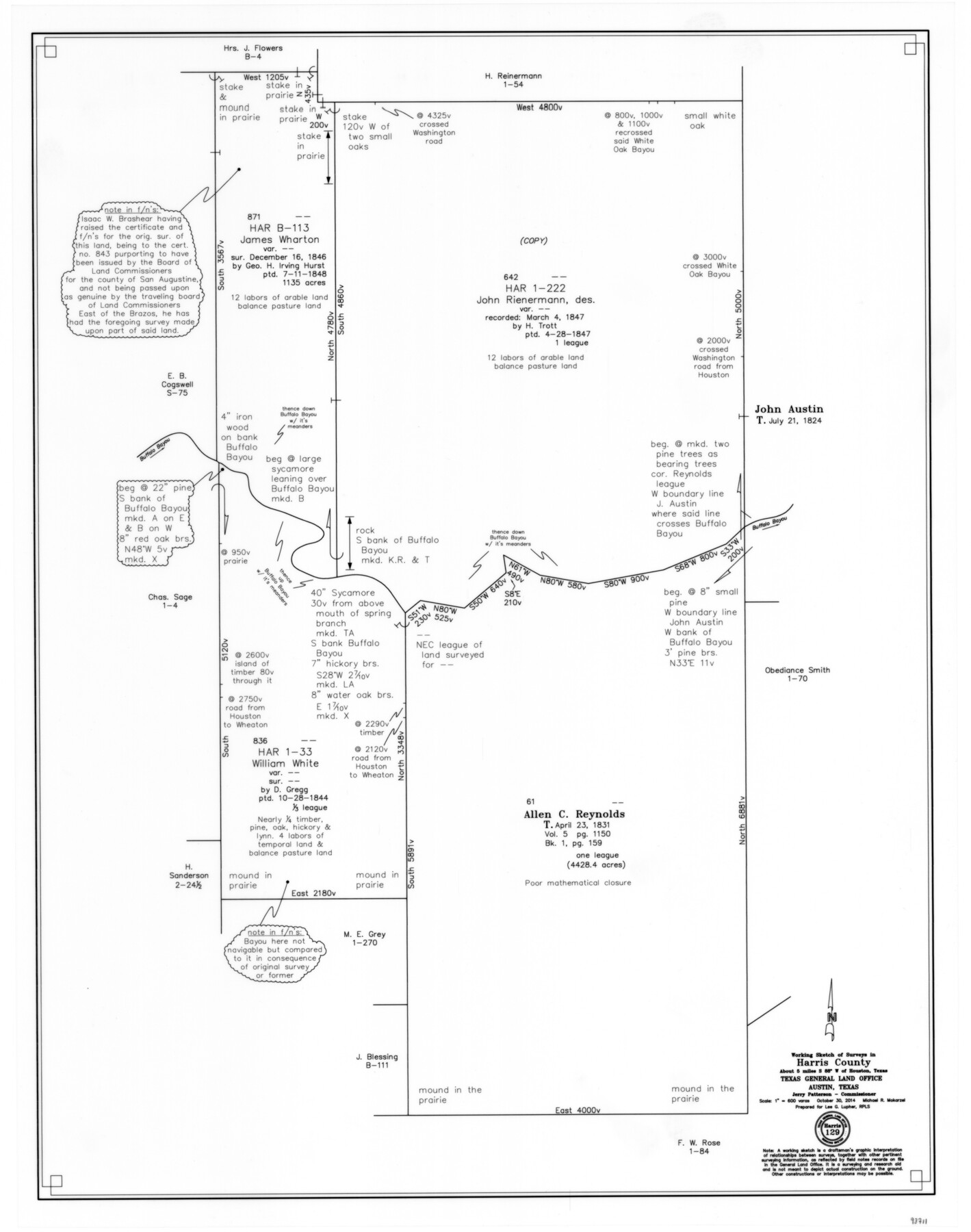 93711, Harris County Working Sketch 129, General Map Collection