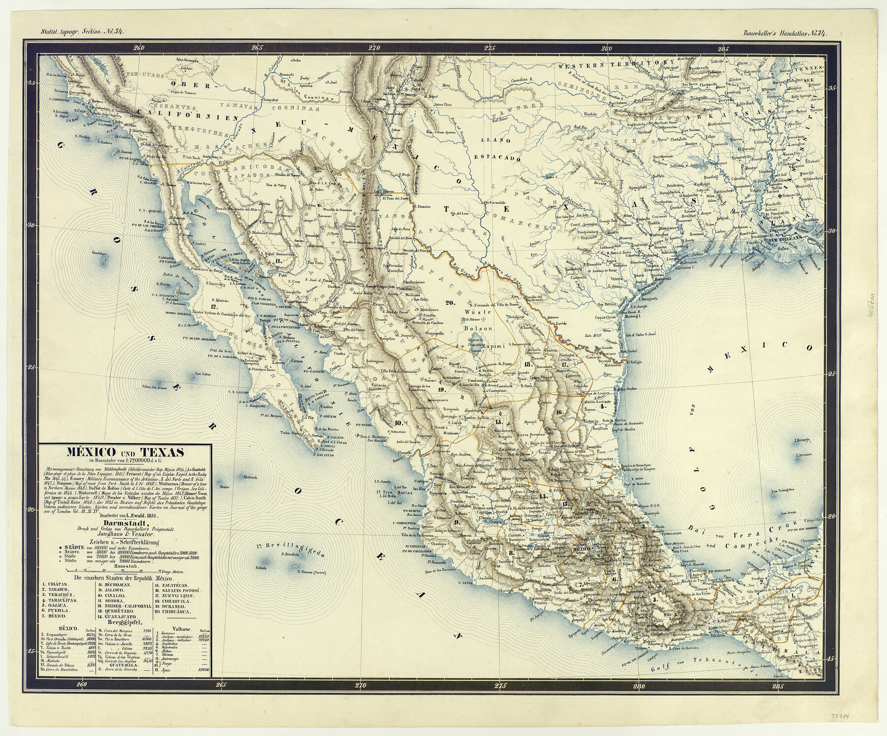 93714, Mexico und Texas, General Map Collection