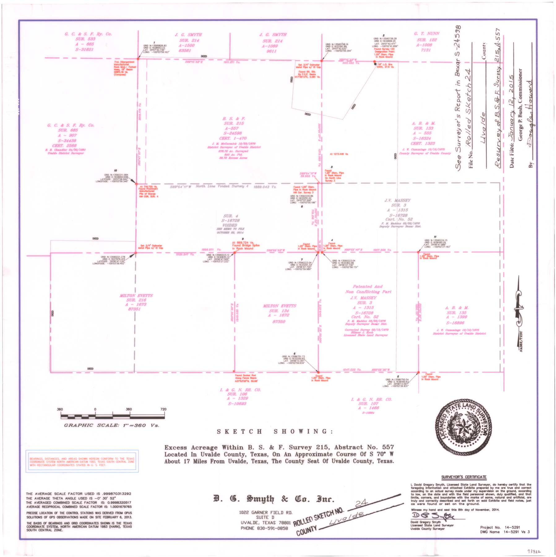 93722, Uvalde County Rolled Sketch 24, General Map Collection