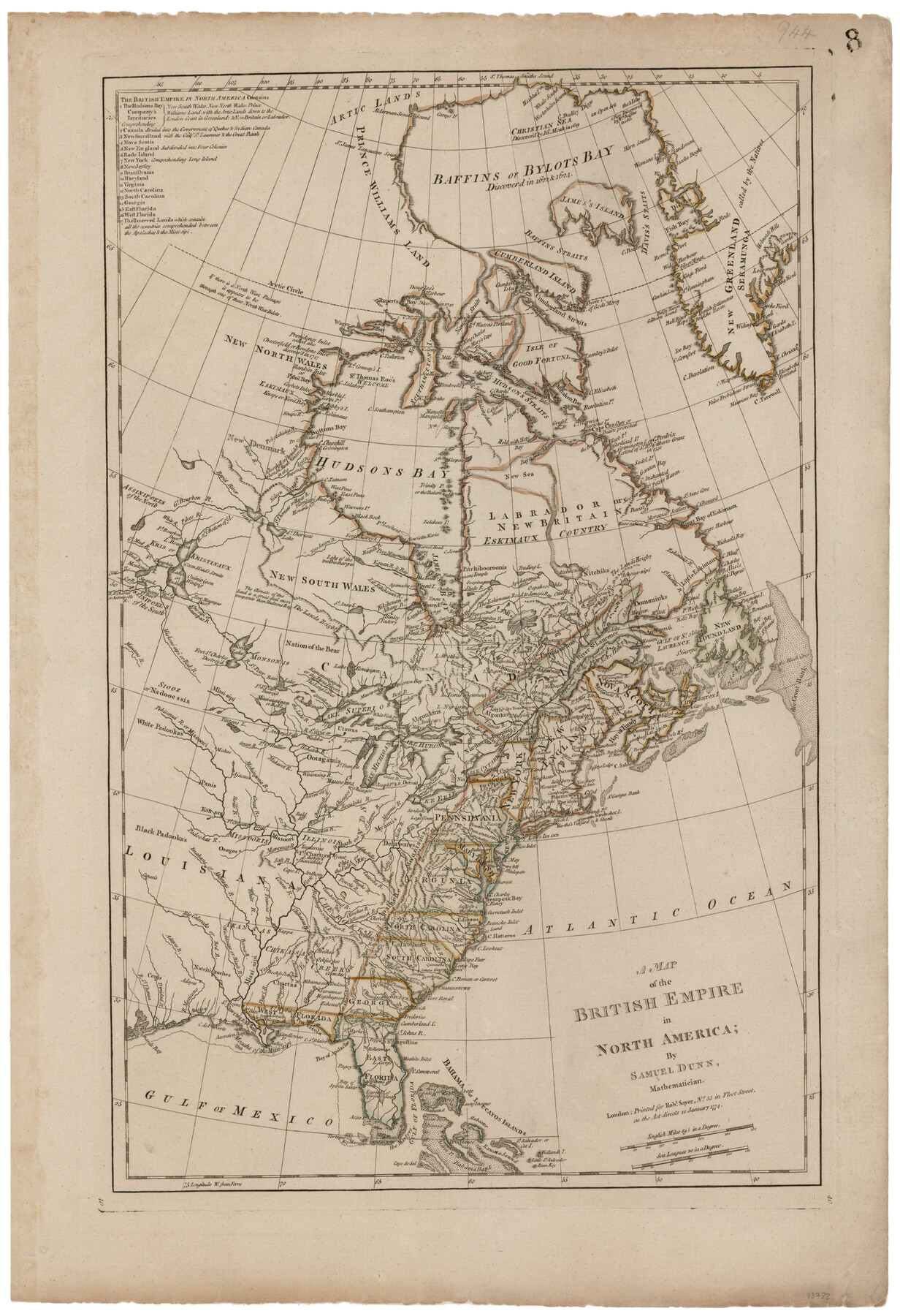 93733, A Map of the British Empire in North America, General Map Collection