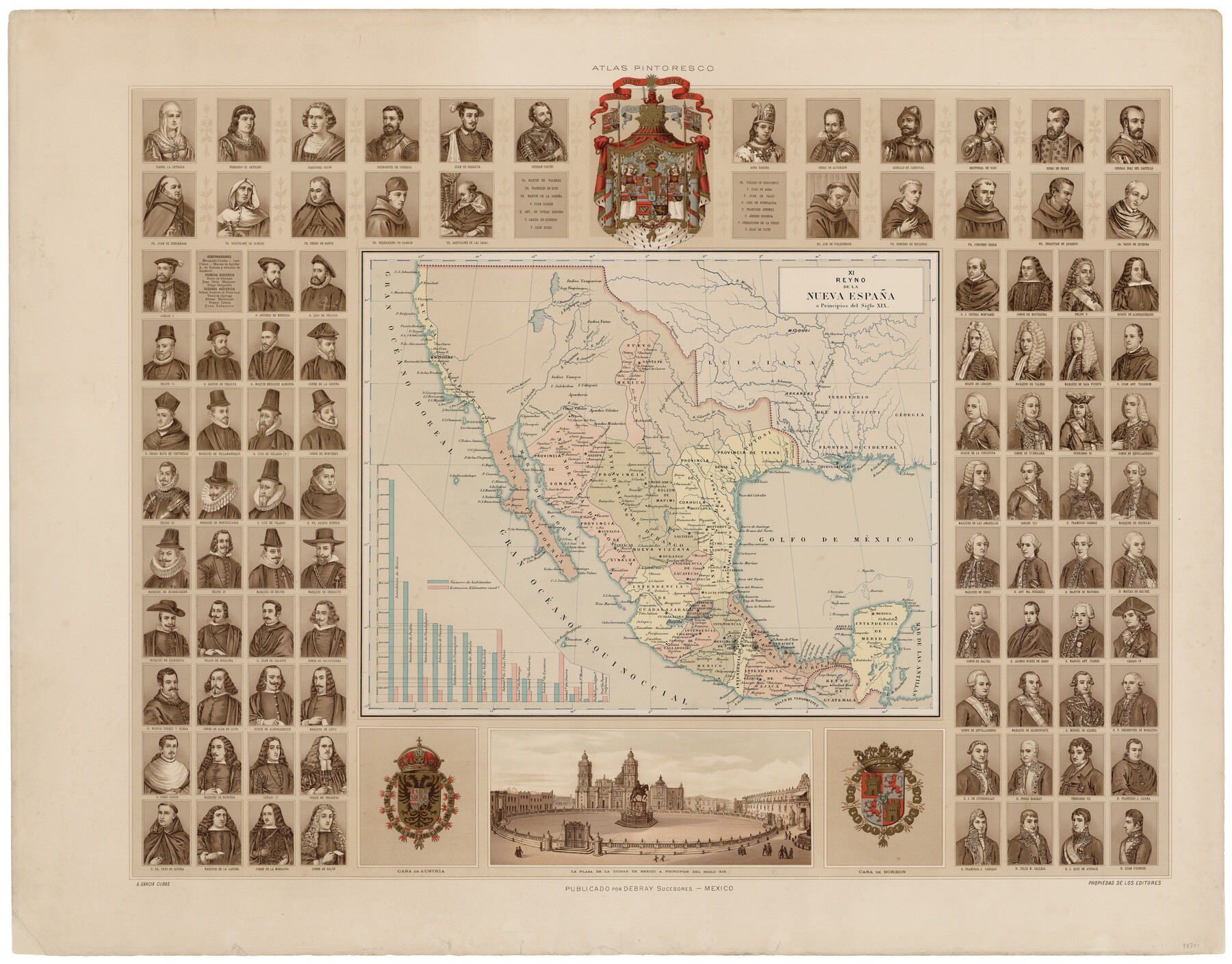 93751, Reyno de la Nueva España a Principios del Siglo XIX, General Map Collection
