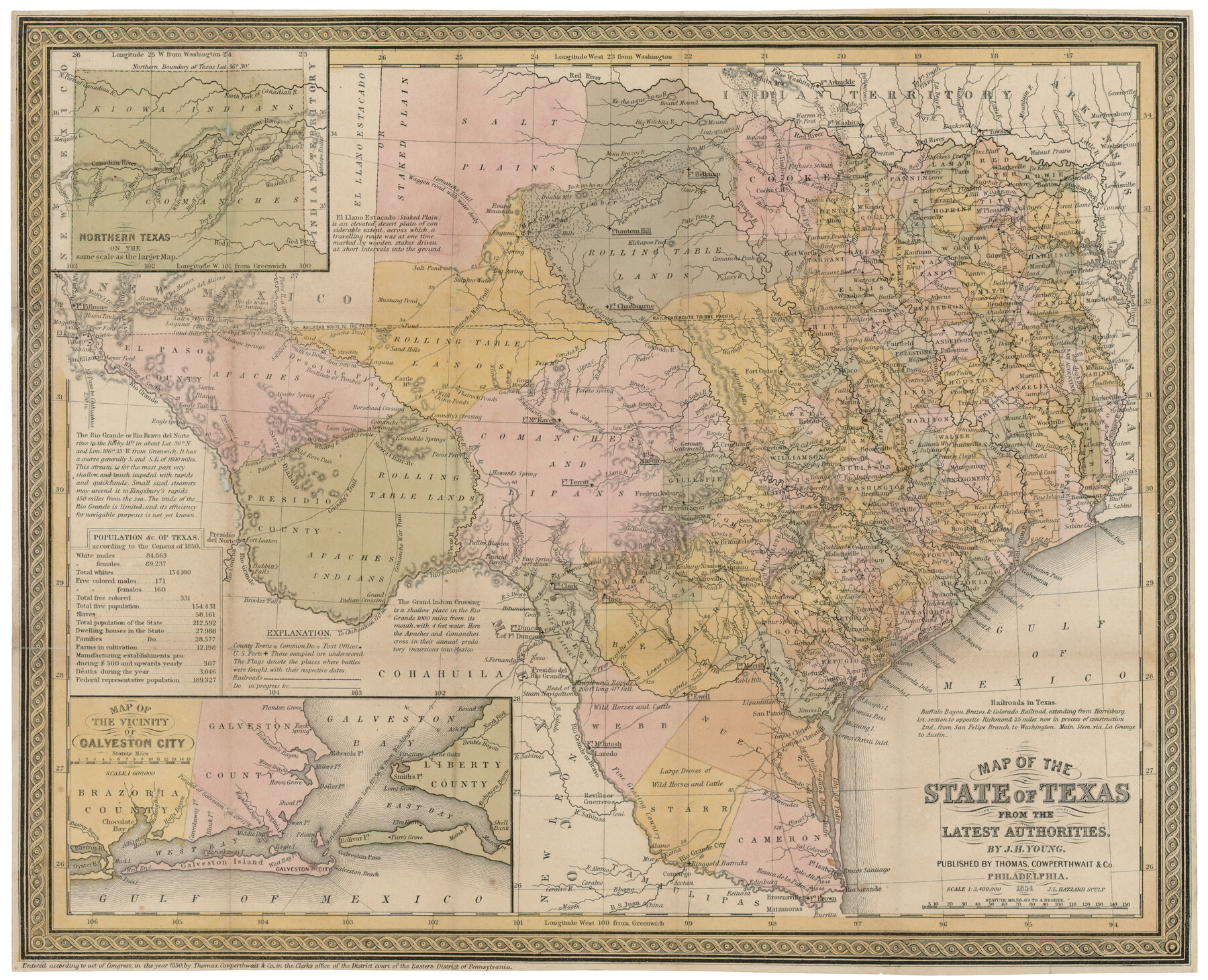 93761, Map of the State of Texas from the latest authorities, Rees-Jones Digital Map Collection