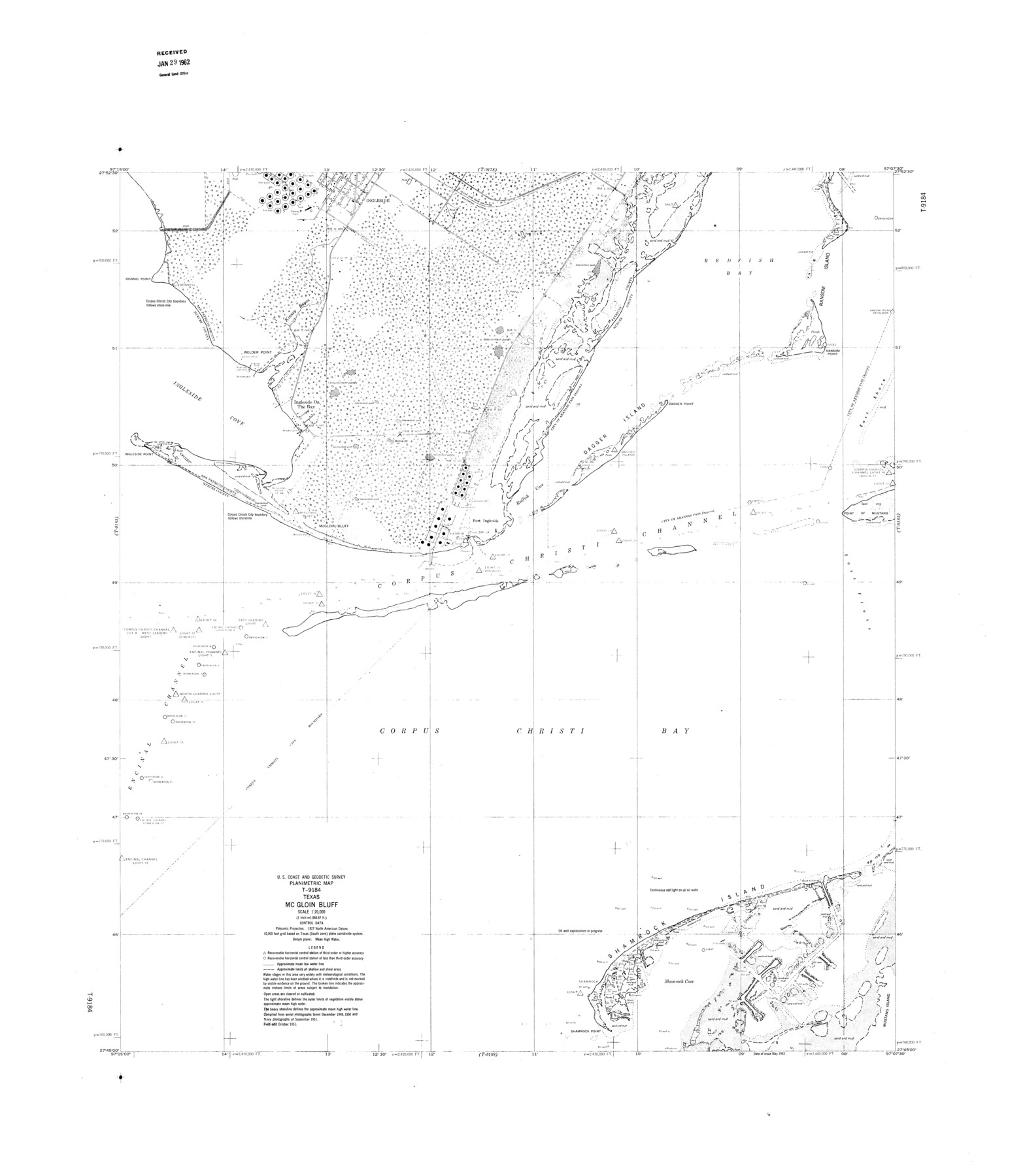 9383, Kleberg County Rolled Sketch 10-1, General Map Collection