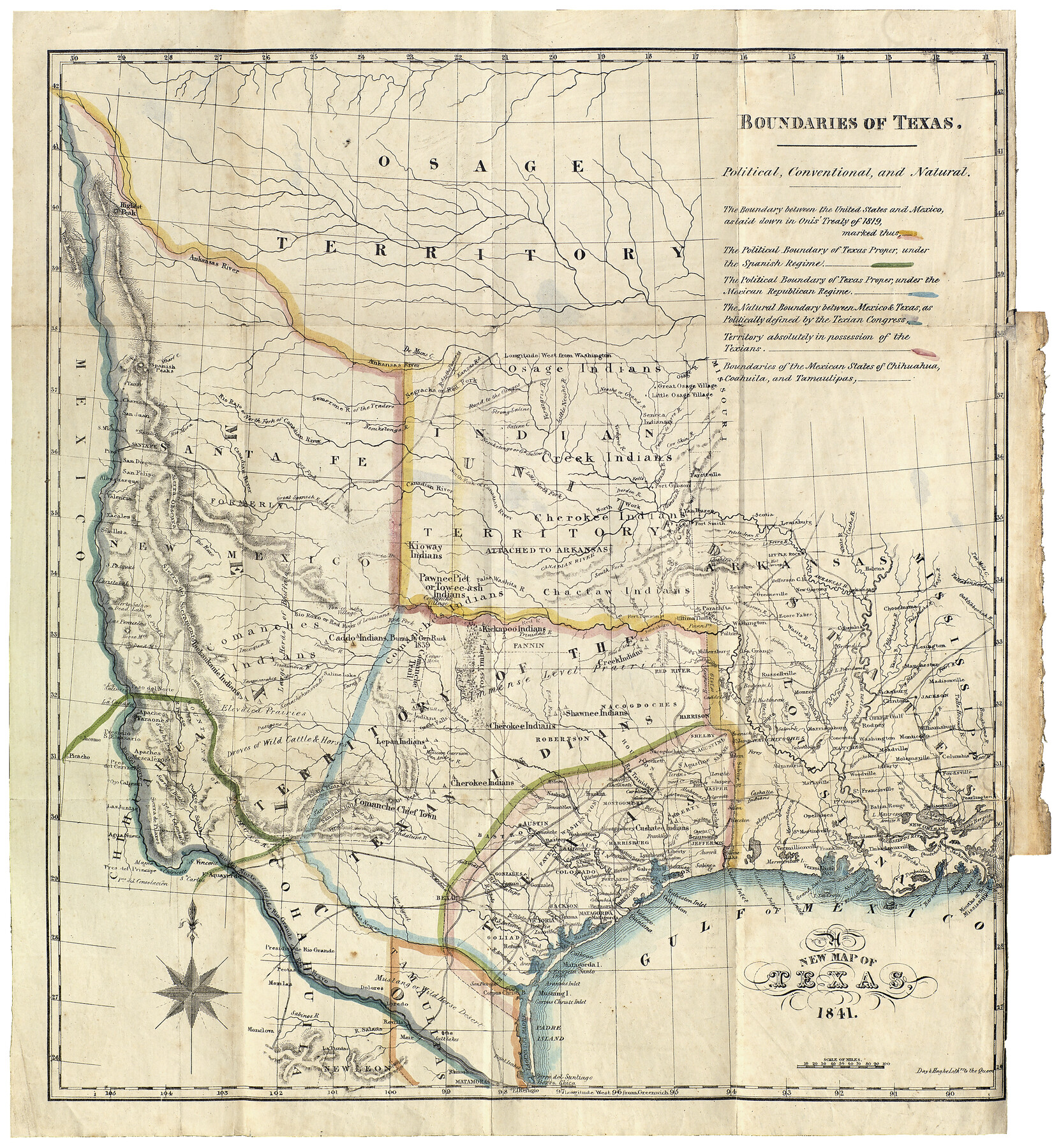 93862, A New Map of Texas, Holcomb Digital Map Collection