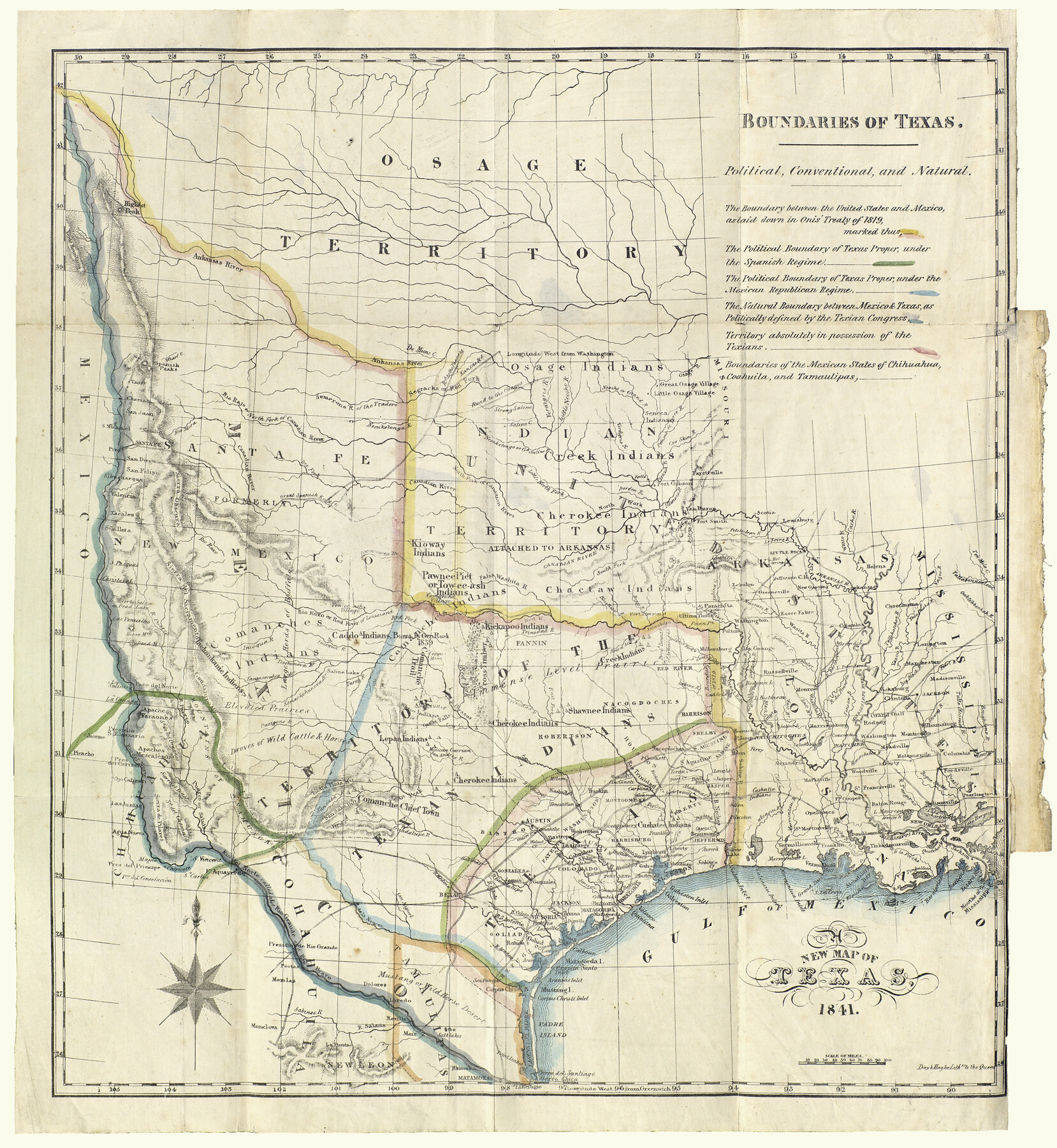 93862, A New Map of Texas, Holcomb Digital Map Collection