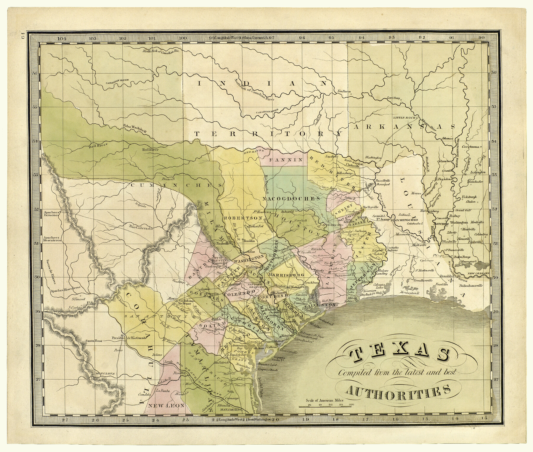 93864, Texas compiled from the latest and best authorities, Holcomb Digital Map Collection