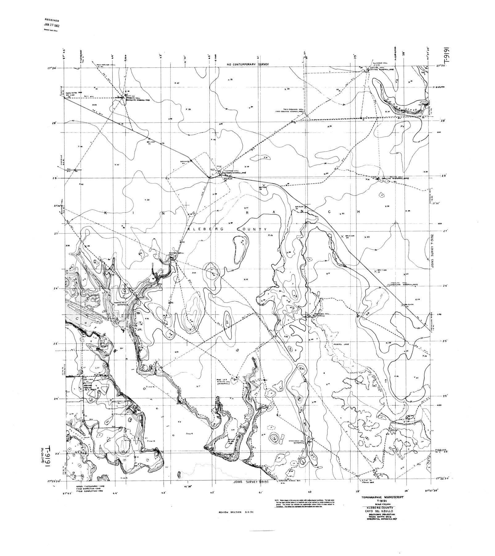 9387, Kleberg County Rolled Sketch 10-9, General Map Collection