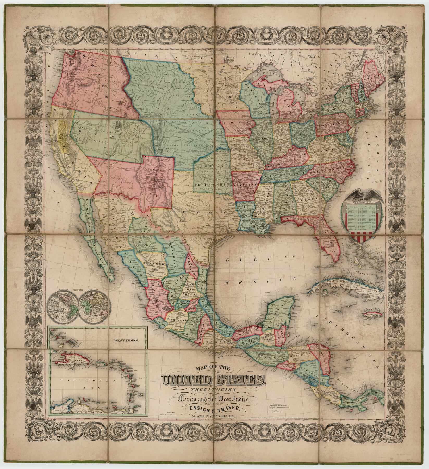 93925, Map of the United States with its territories: also Mexico and the West Indies, General Map Collection
