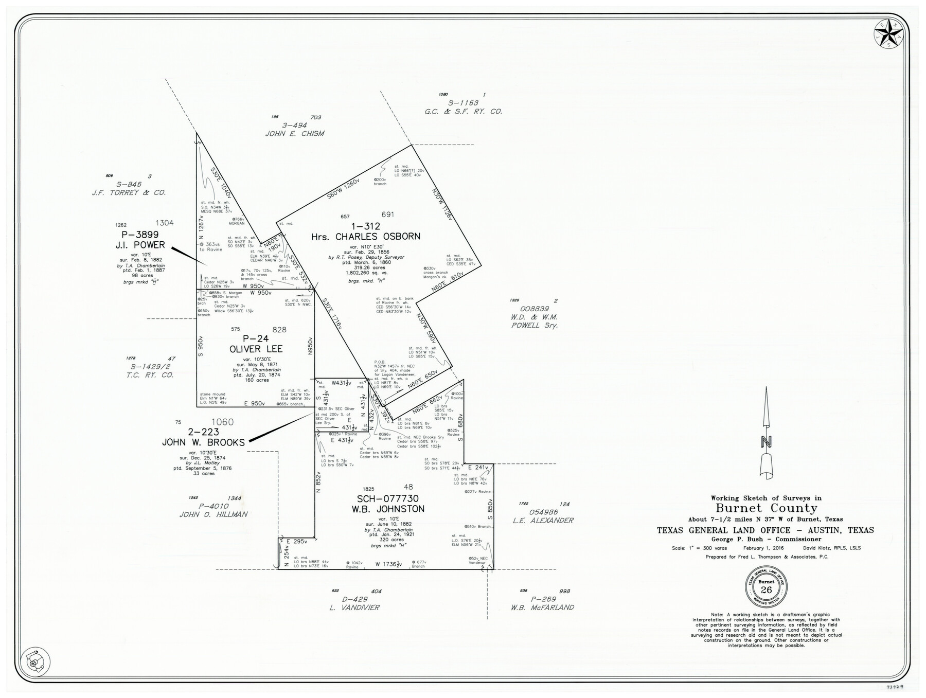 93979, Burnet County Working Sketch 26, General Map Collection
