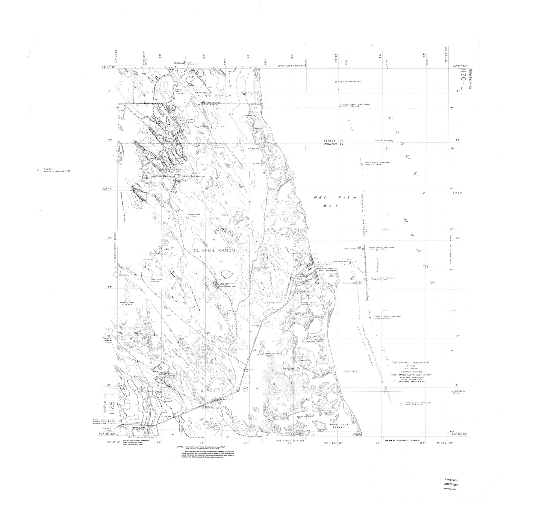 9402, Kleberg County Rolled Sketch 10-27, General Map Collection