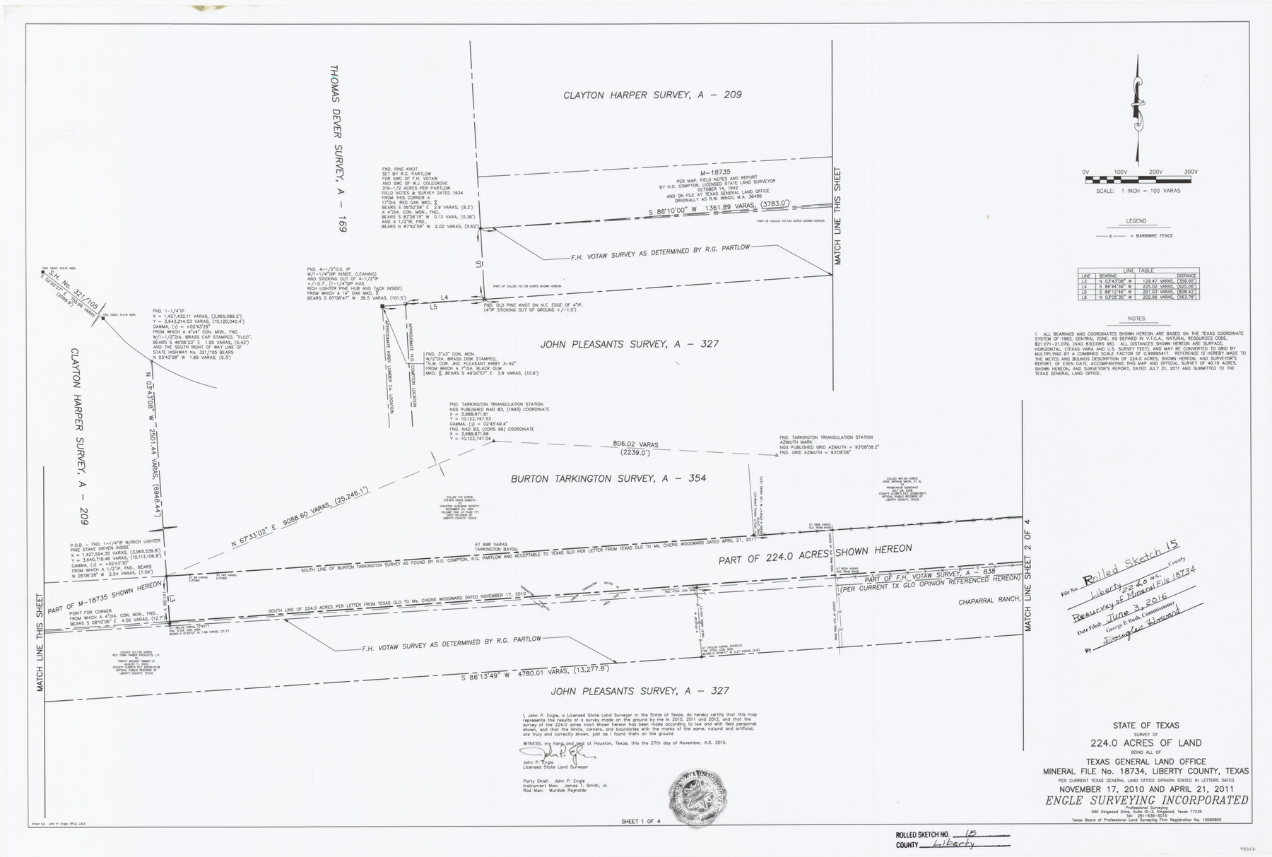 94022, Liberty County Rolled Sketch 15, General Map Collection