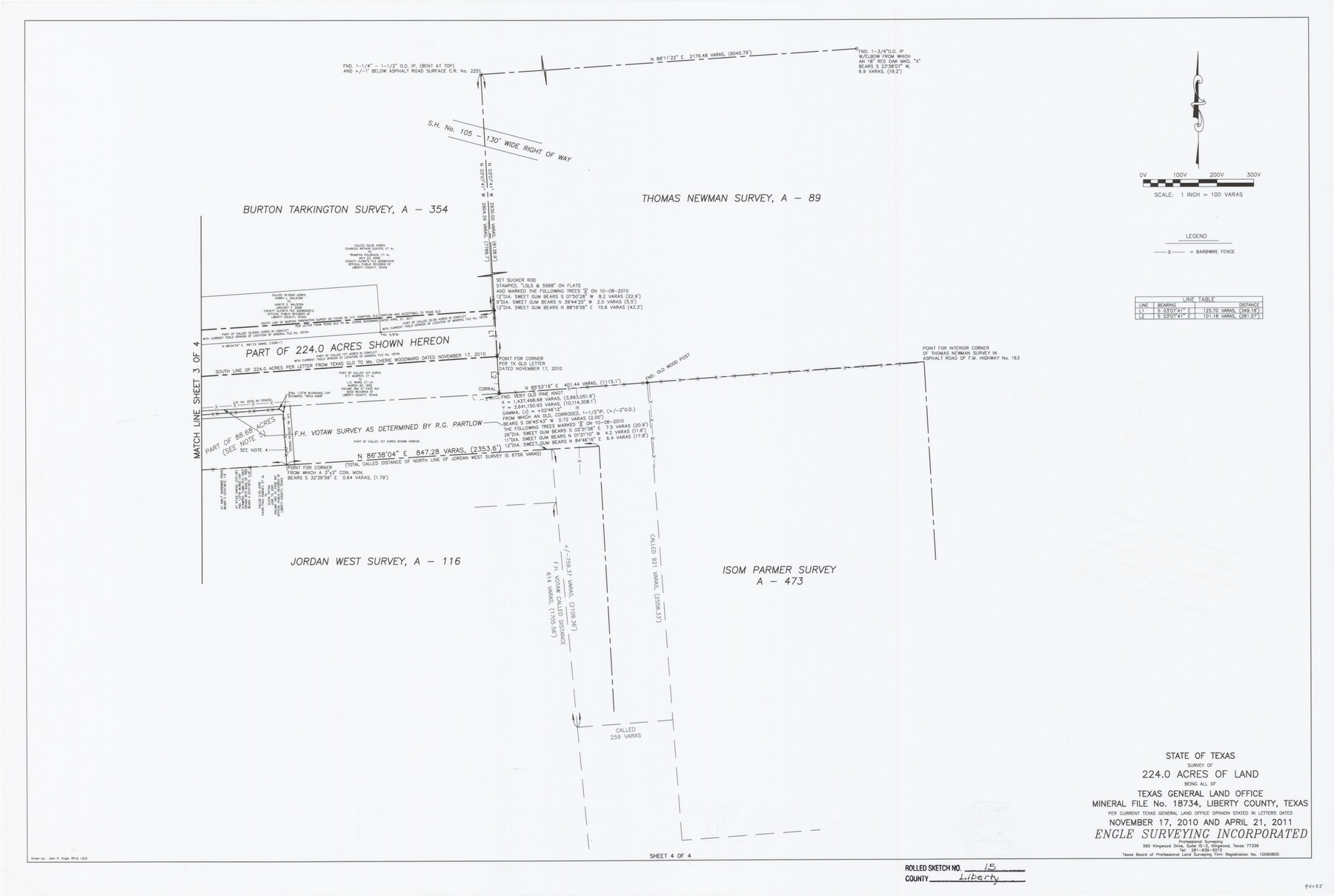 94025, Liberty County Rolled Sketch 15, General Map Collection