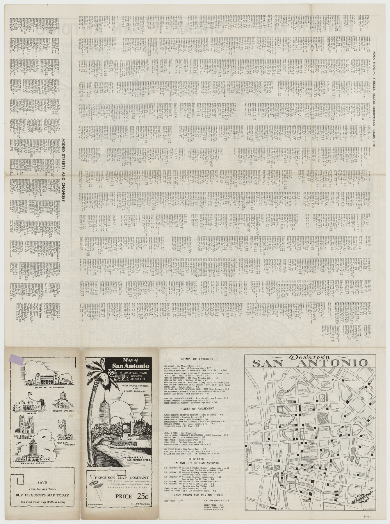 94030, Finder Map of San Antonio, General Map Collection