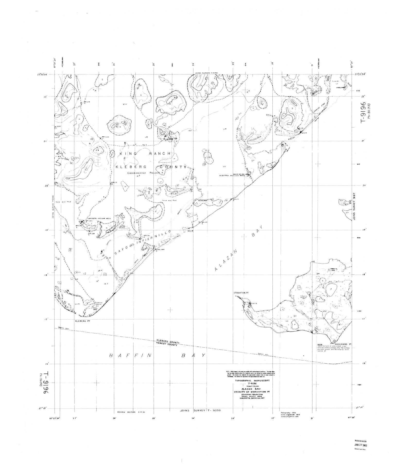 9404, Kleberg County Rolled Sketch 10-14, General Map Collection