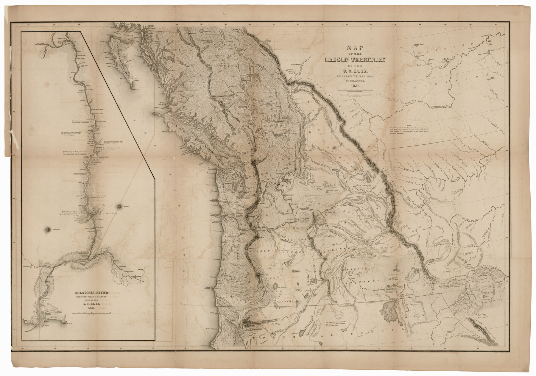 94060, Map of the Oregon Territory by the U.S. Ex. Ex., Rees-Jones Digital Map Collection