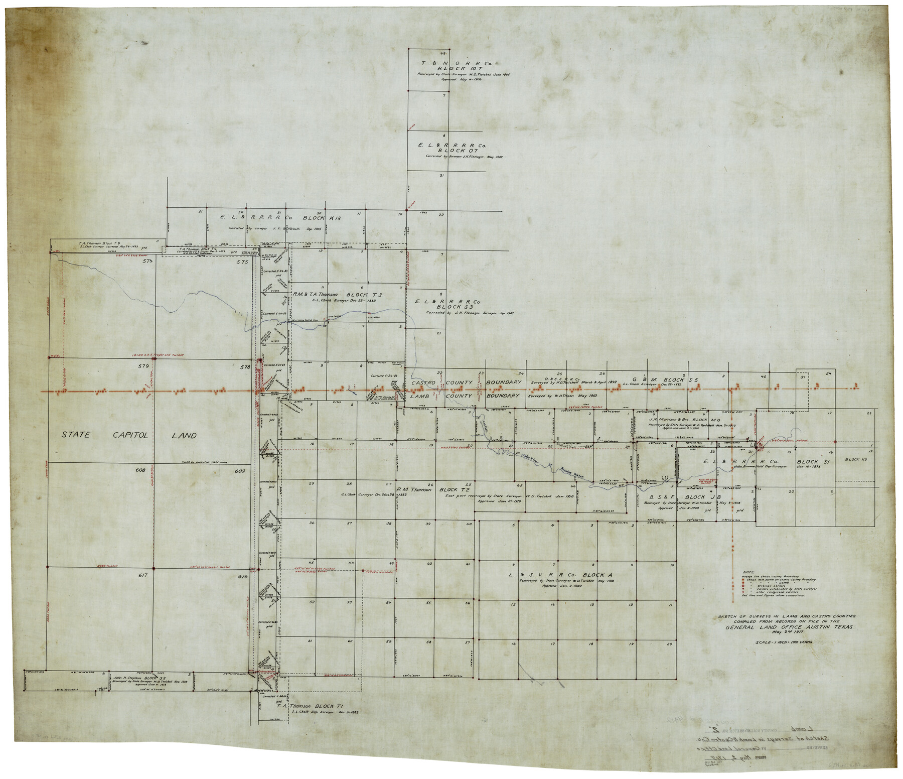 9412, Lamb County Rolled Sketch 2, General Map Collection
