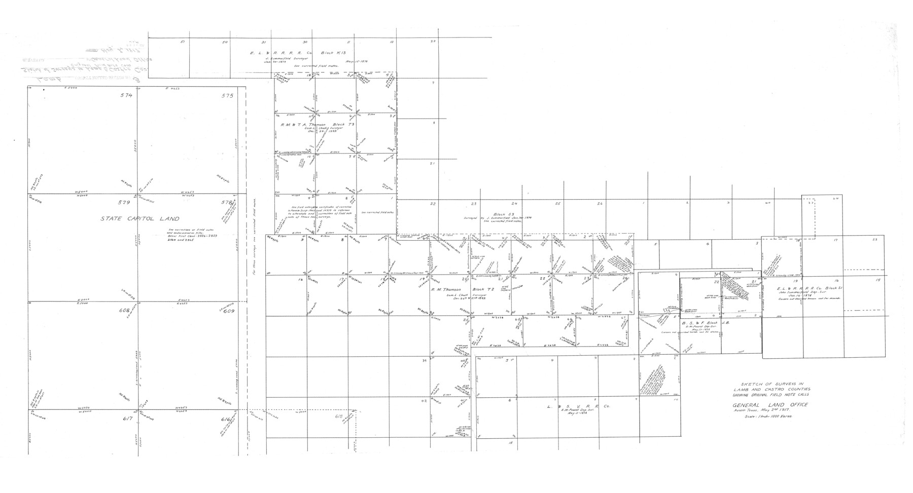 9413, Lamb County Rolled Sketch 3, General Map Collection