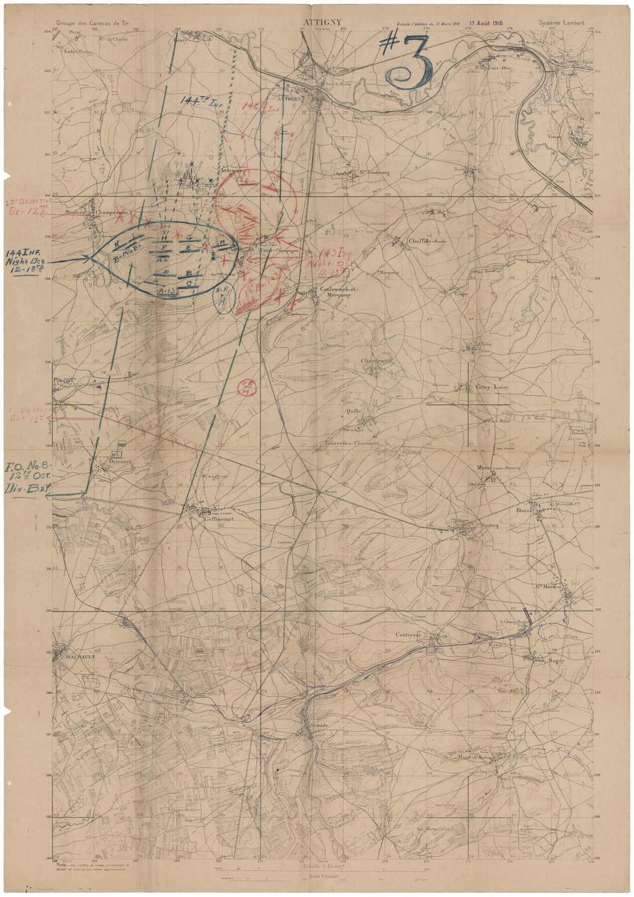 94135, [Movements & Objectives of the 143rd & 144th Infantry on October 12-13, 1918], Non-GLO Digital Images
