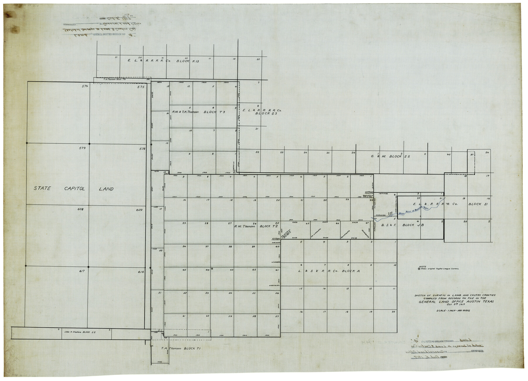 9414, Lamb County Rolled Sketch 4, General Map Collection
