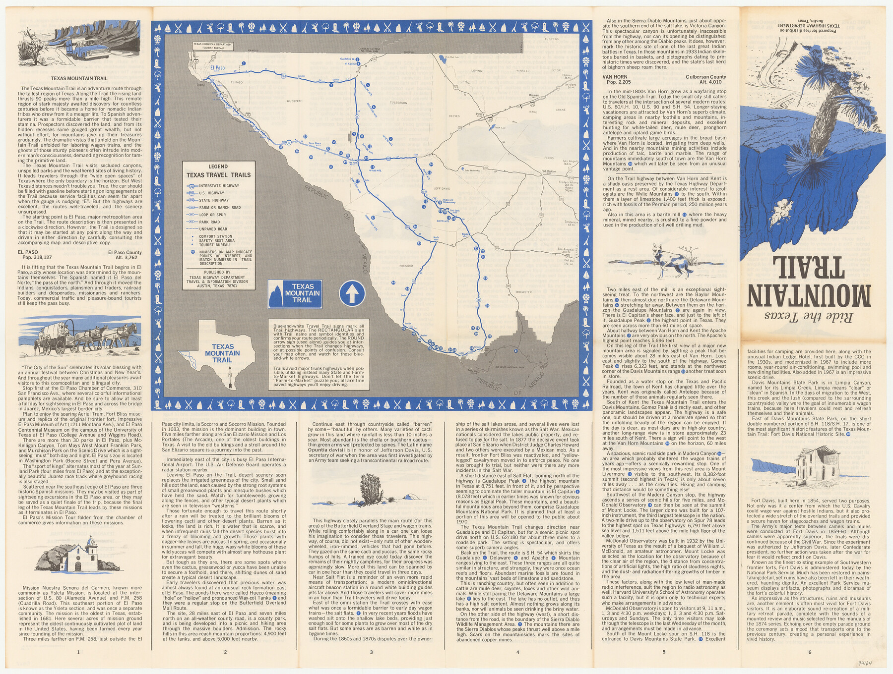 94164, Ride the Texas Mountain Trail [Recto], General Map Collection