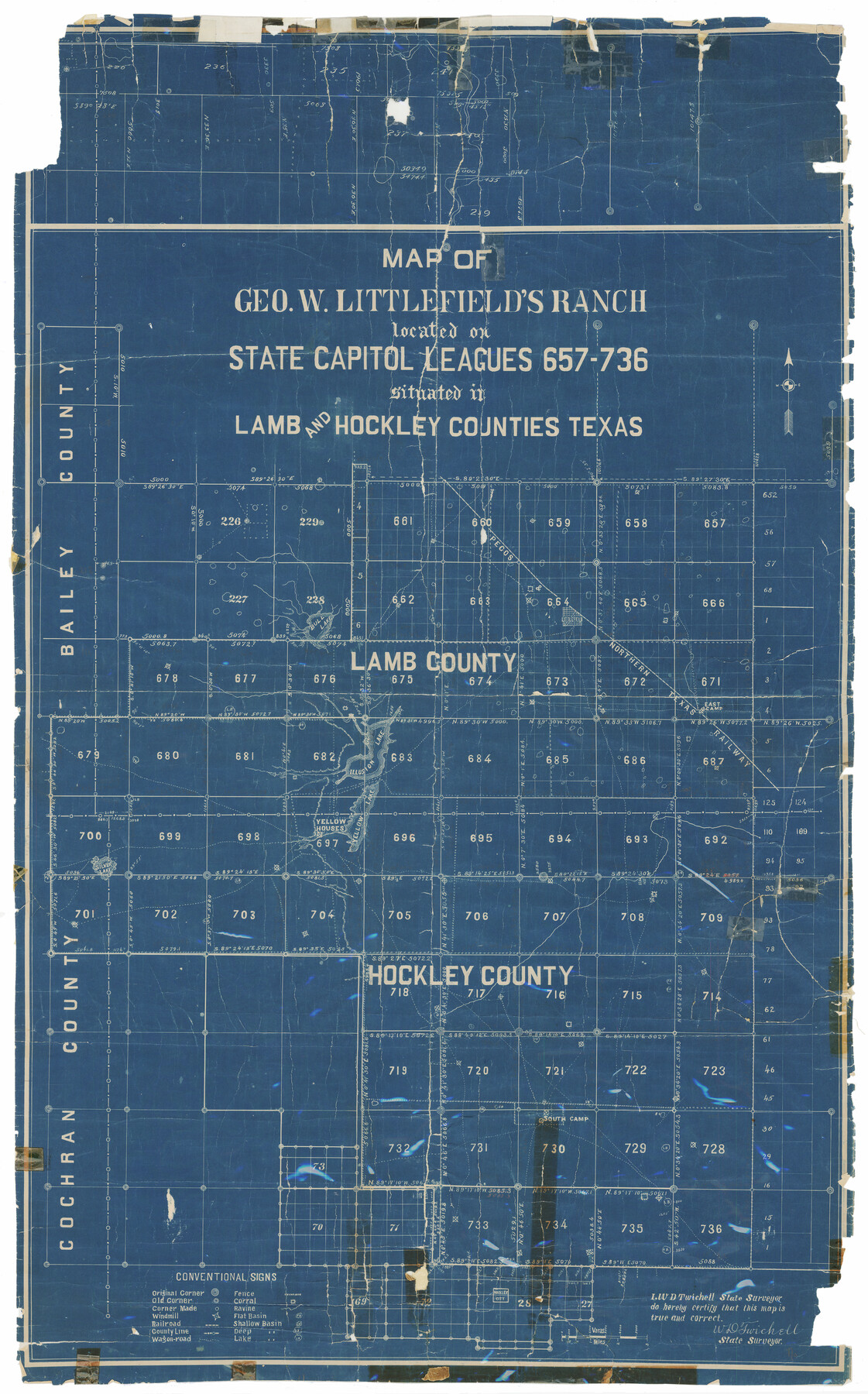 9417, Lamb County Rolled Sketch 9, General Map Collection