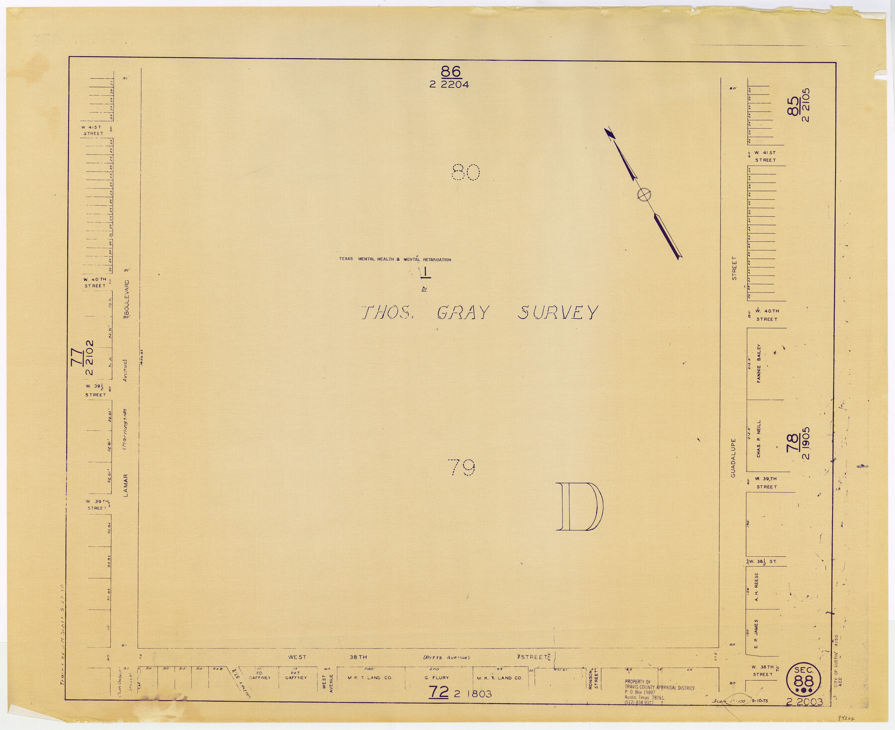 94202, Travis County Appraisal District Plat Map 2_2003, General Map Collection