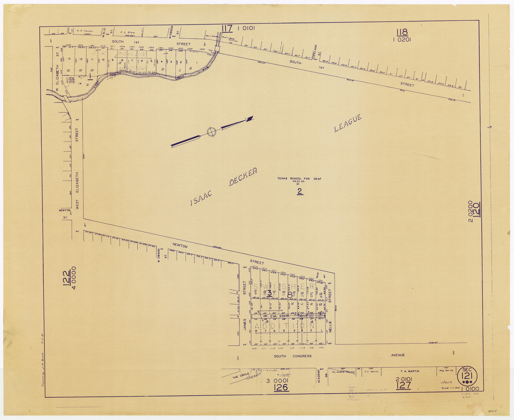 94205, Travis County Appraisal District Plat Map 1_0100, General Map Collection