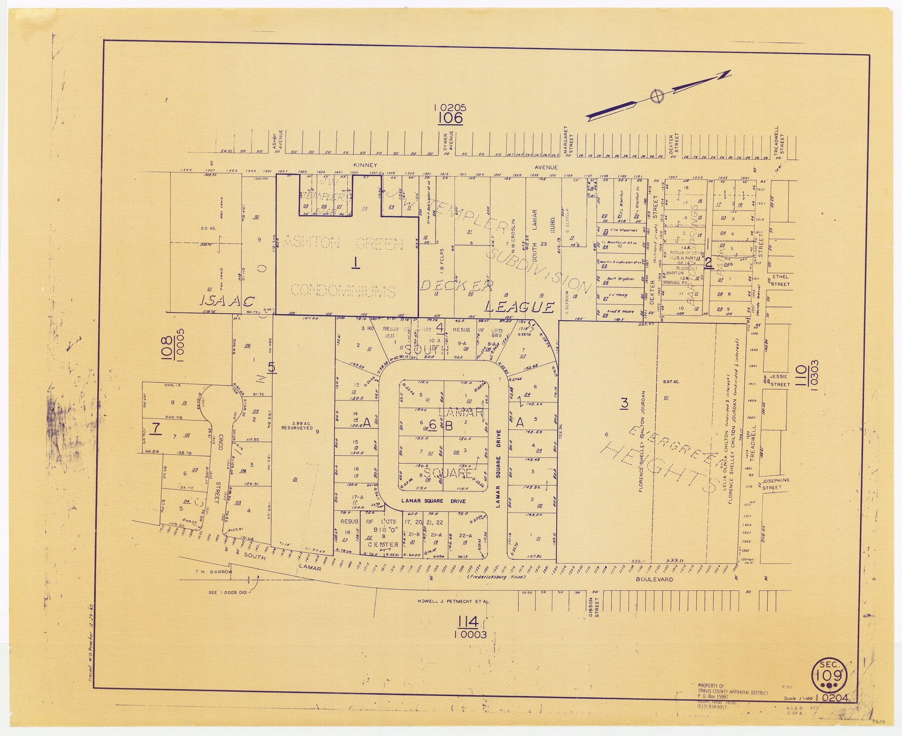 Travis County Appraisal District Plat Map 1 0204 94207 Travis County   94207.tif 