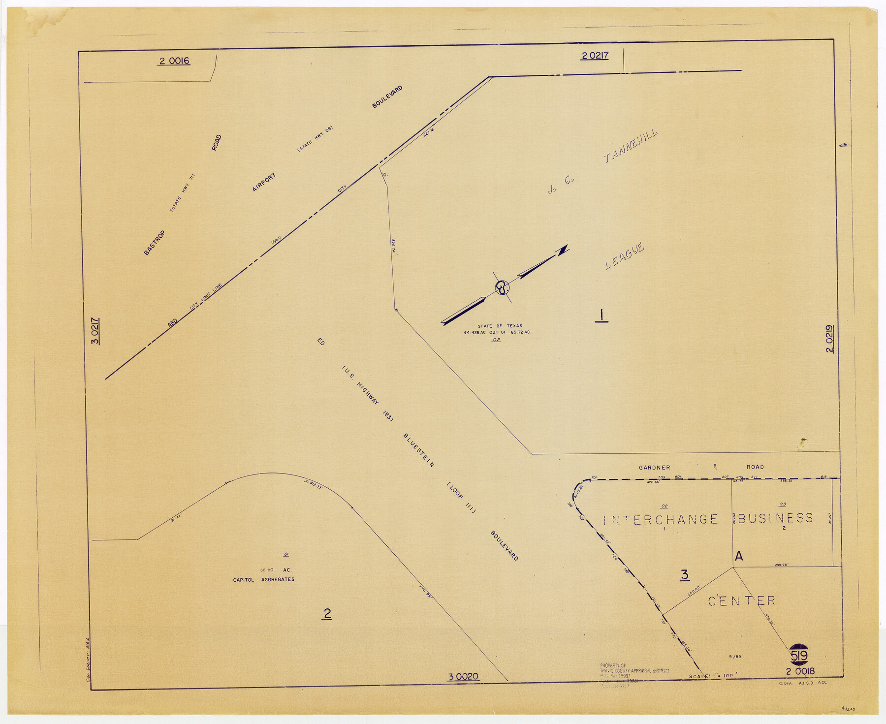 94208, Travis County Appraisal District Plat Map 2_0018, General Map Collection