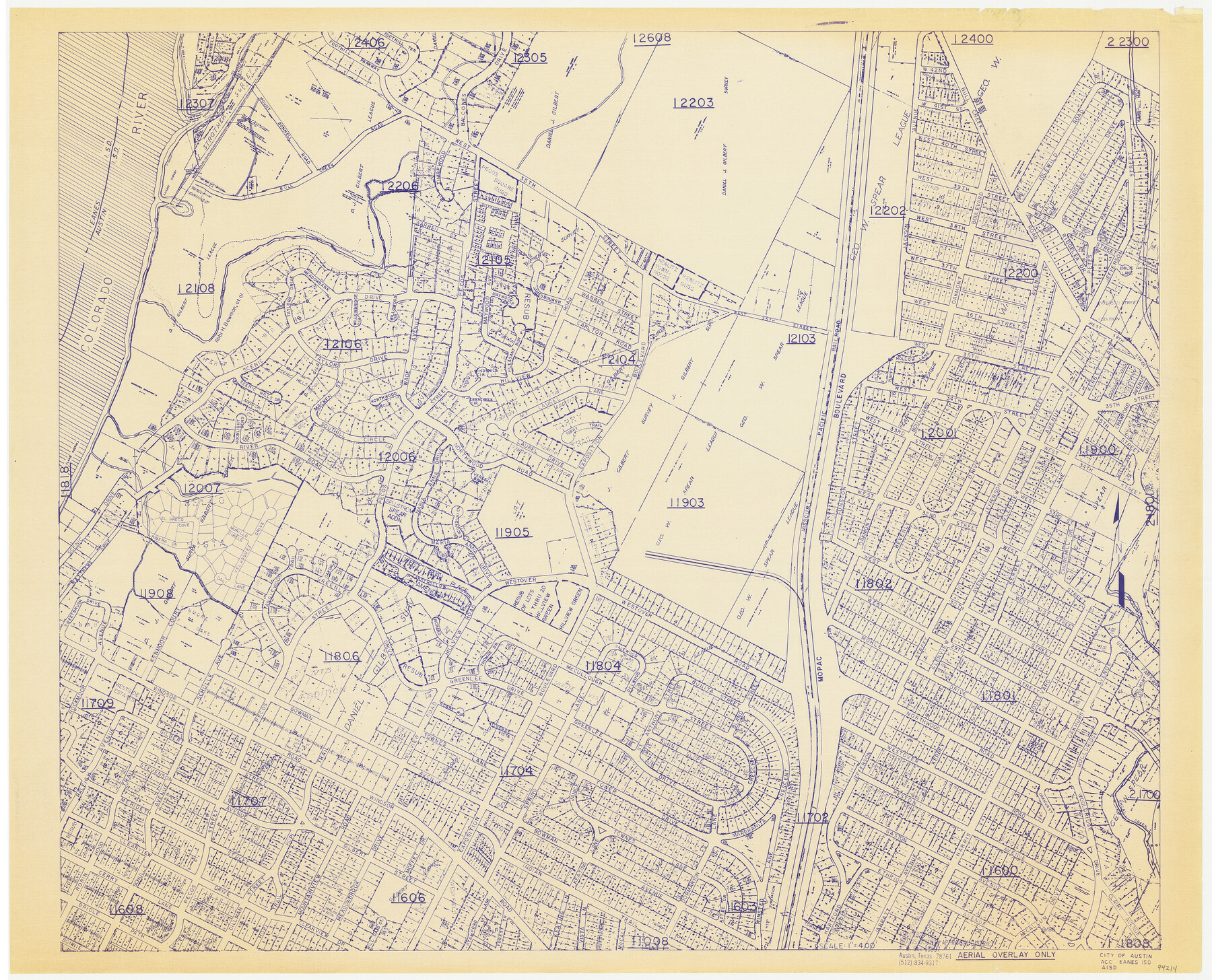 94214, Travis County Appraisal District Plat Map 1_1808, General Map Collection