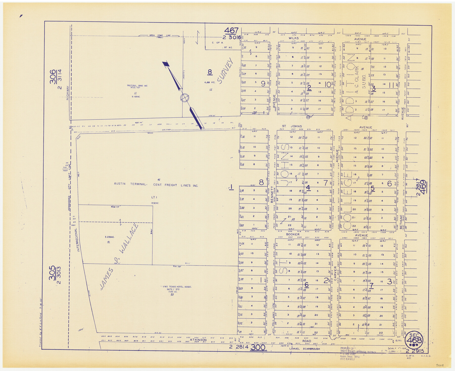 94219, Travis County Appraisal District Plat Map 2_2915, General Map Collection