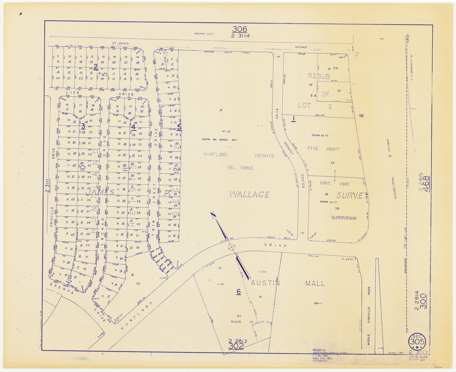 94220, Travis County Appraisal District Plat Map 2_3013, General Map Collection