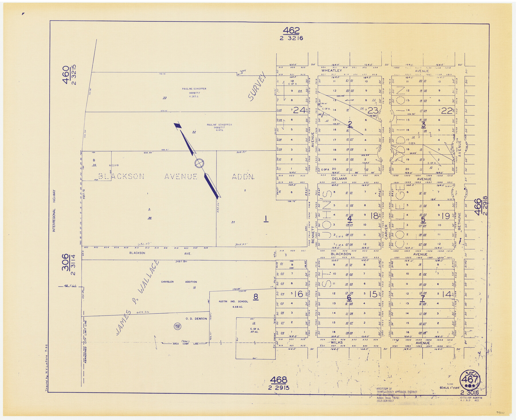 94221, Travis County Appraisal District Plat Map 2_3016, General Map Collection