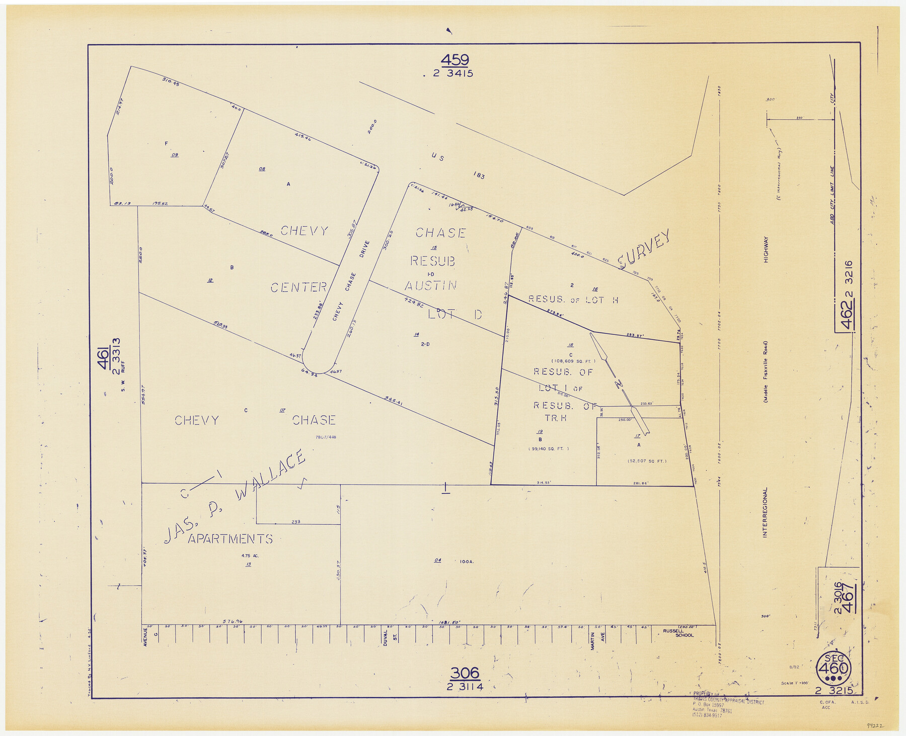 94222, Travis County Appraisal District Plat Map 2_3215, General Map Collection