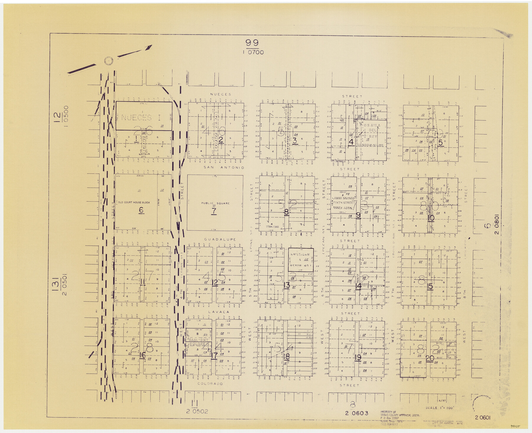 94235, Travis County Appraisal District Plat Map 2_0601, General Map Collection