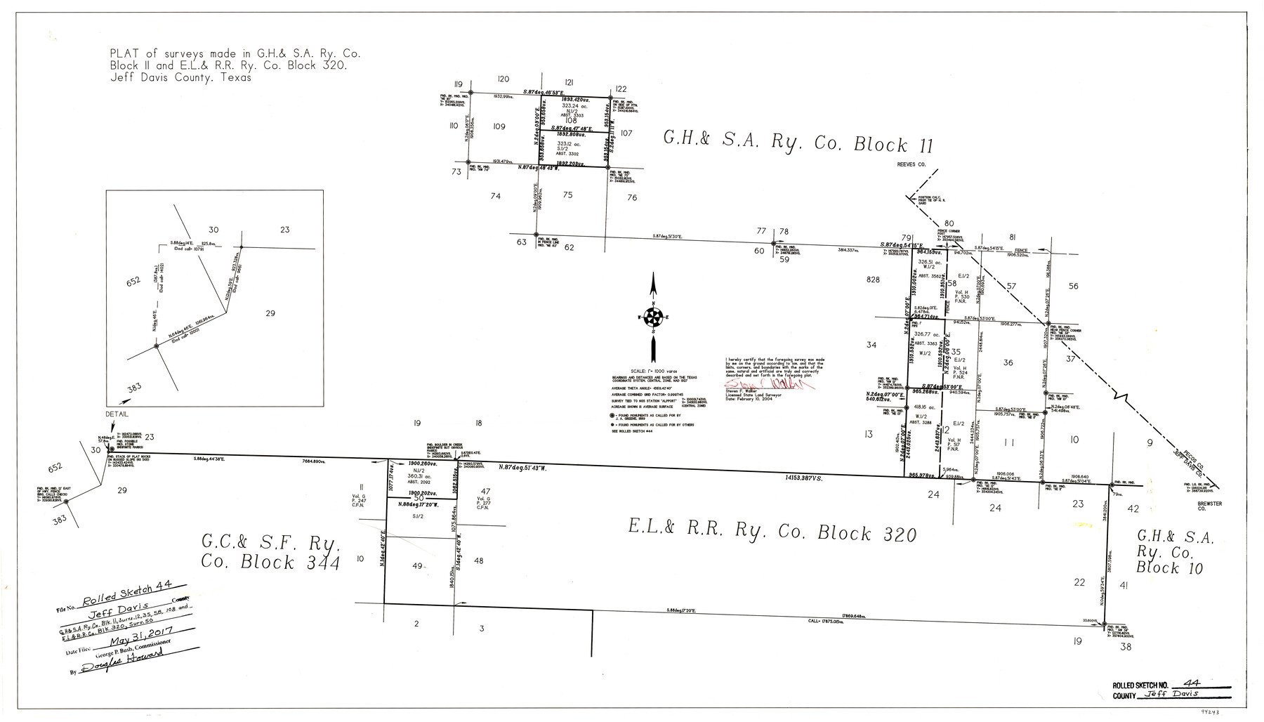 94243, Jeff Davis County Rolled Sketch 44, General Map Collection