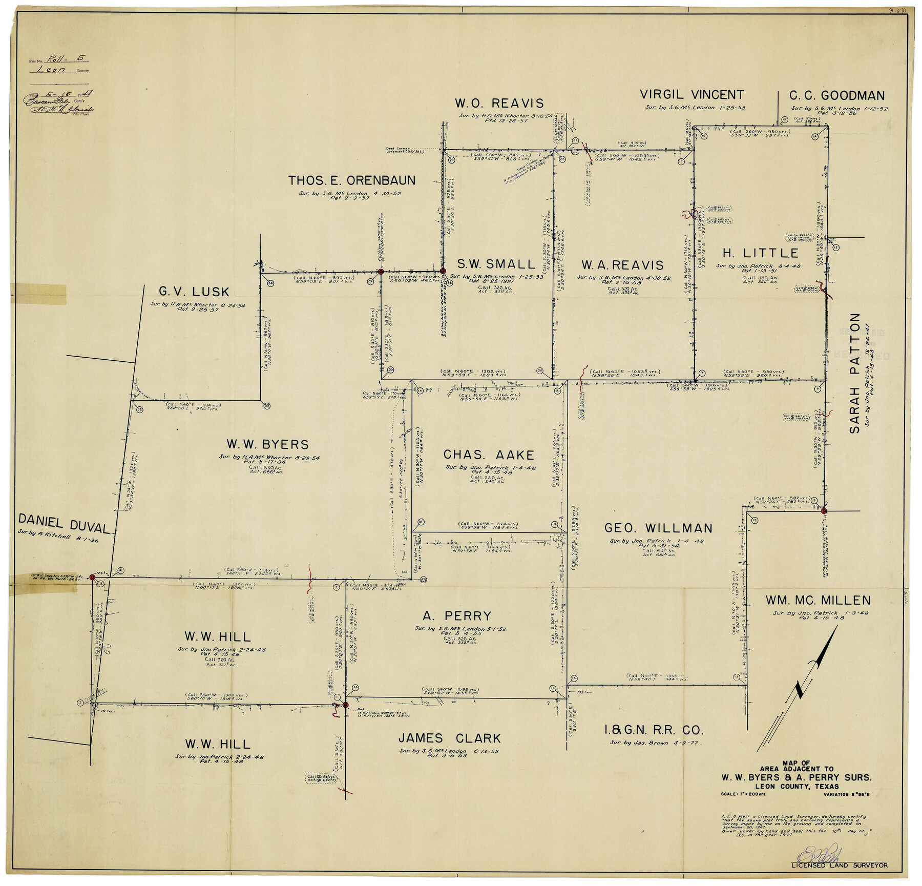 9427, Leon County Rolled Sketch 5, General Map Collection
