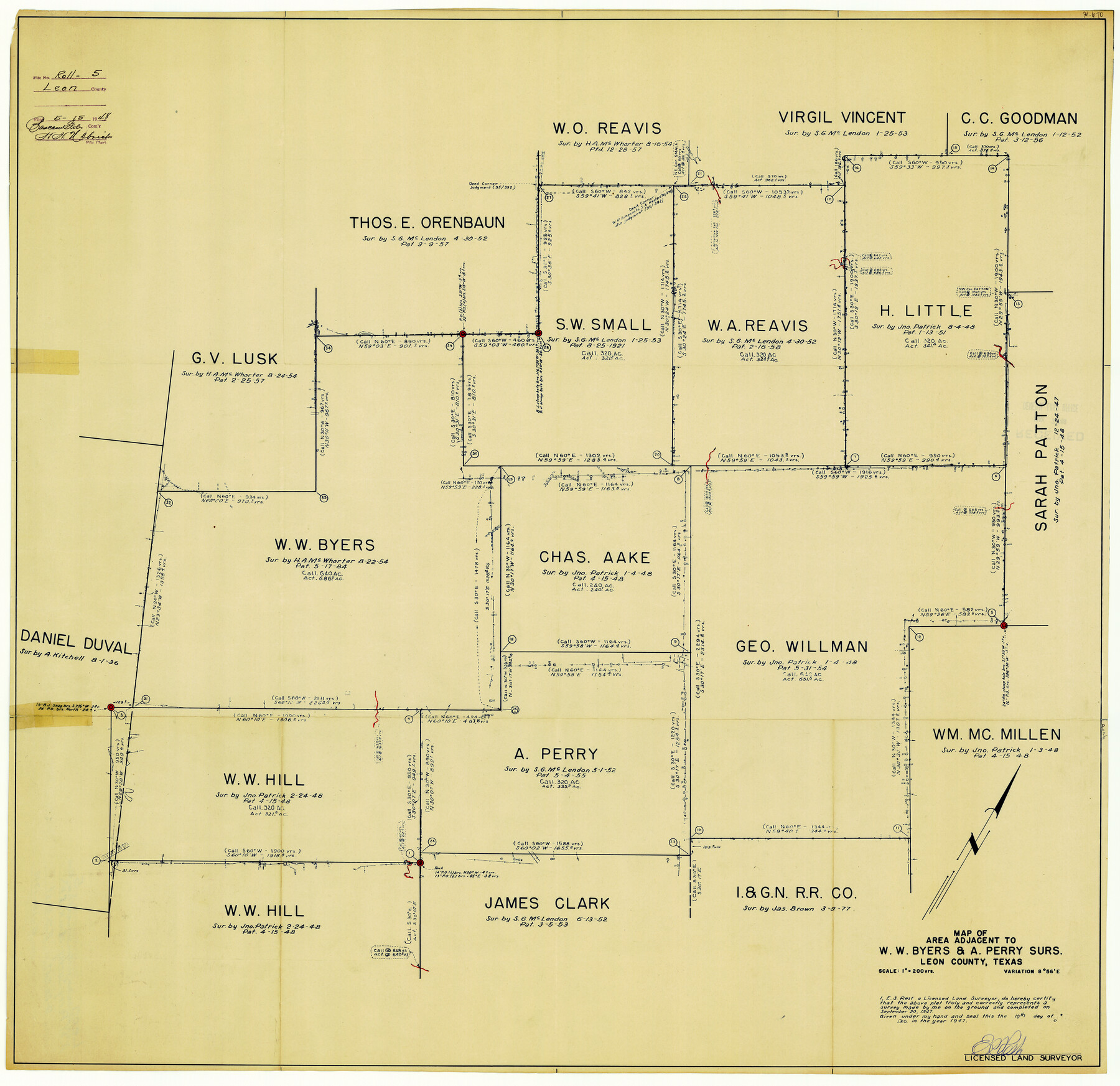 9427, Leon County Rolled Sketch 5, General Map Collection