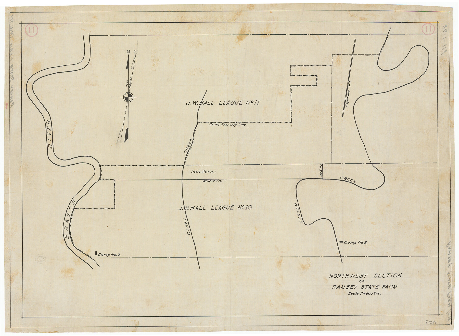 94281, Northwest Section of Ramsey State Farm, General Map Collection