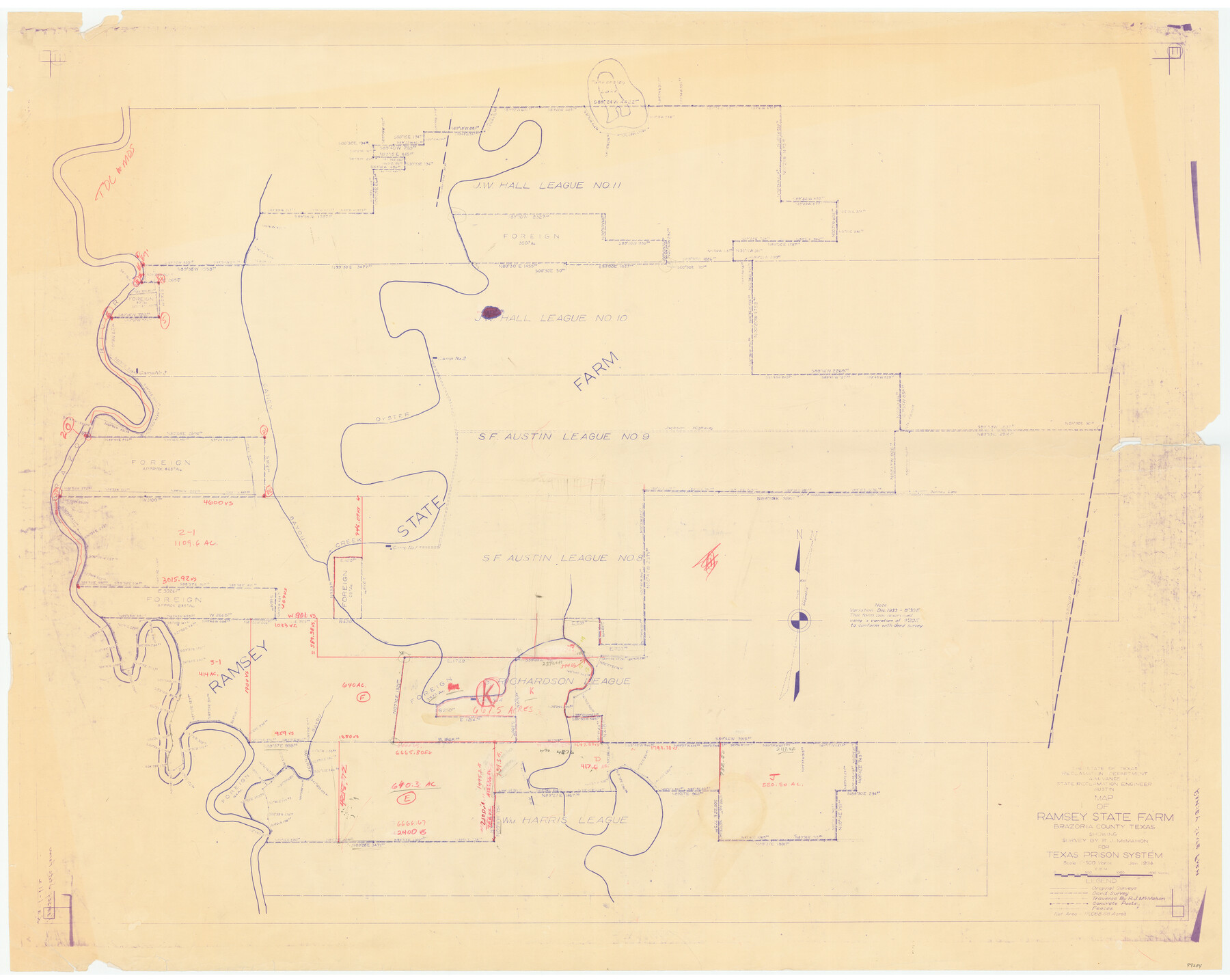 94284, Map of Ramsey State Farm, General Map Collection