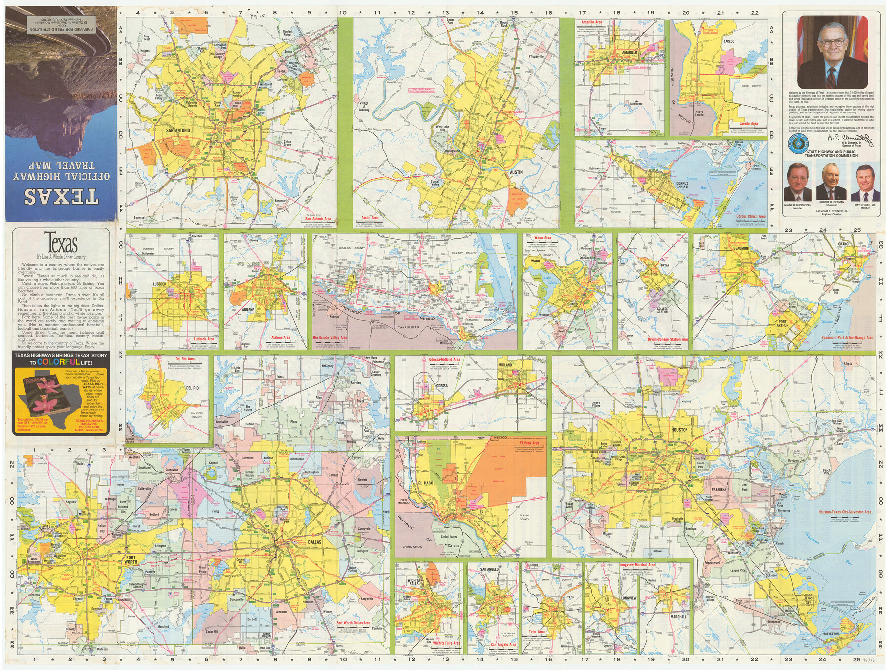 94307, Texas Official Highway Travel Map, General Map Collection