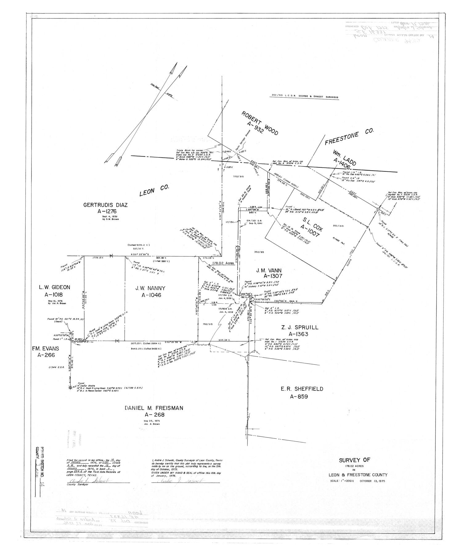 9432, Leon County Rolled Sketch 14, General Map Collection