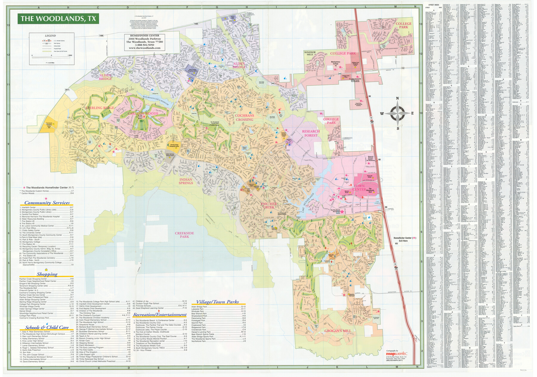 94332, The Woodlands Street Map, General Map Collection