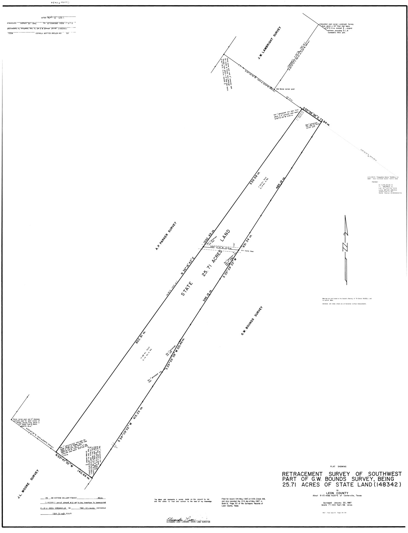 9434, Leon County Rolled Sketch 25, General Map Collection