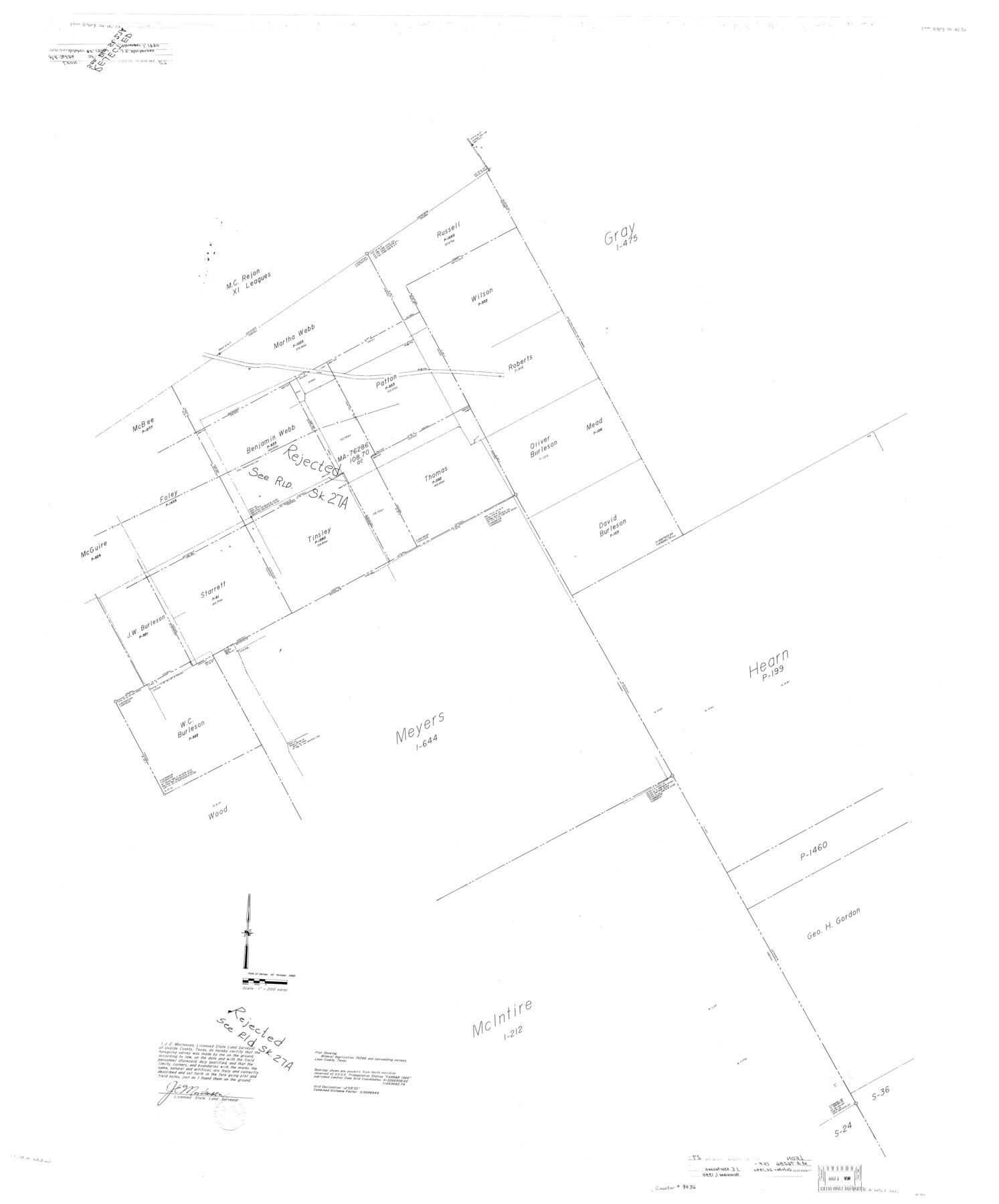 9436, Leon County Rolled Sketch 27, General Map Collection